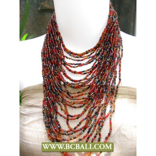 Cute Multi Strand Necklaces Fashion Beaded